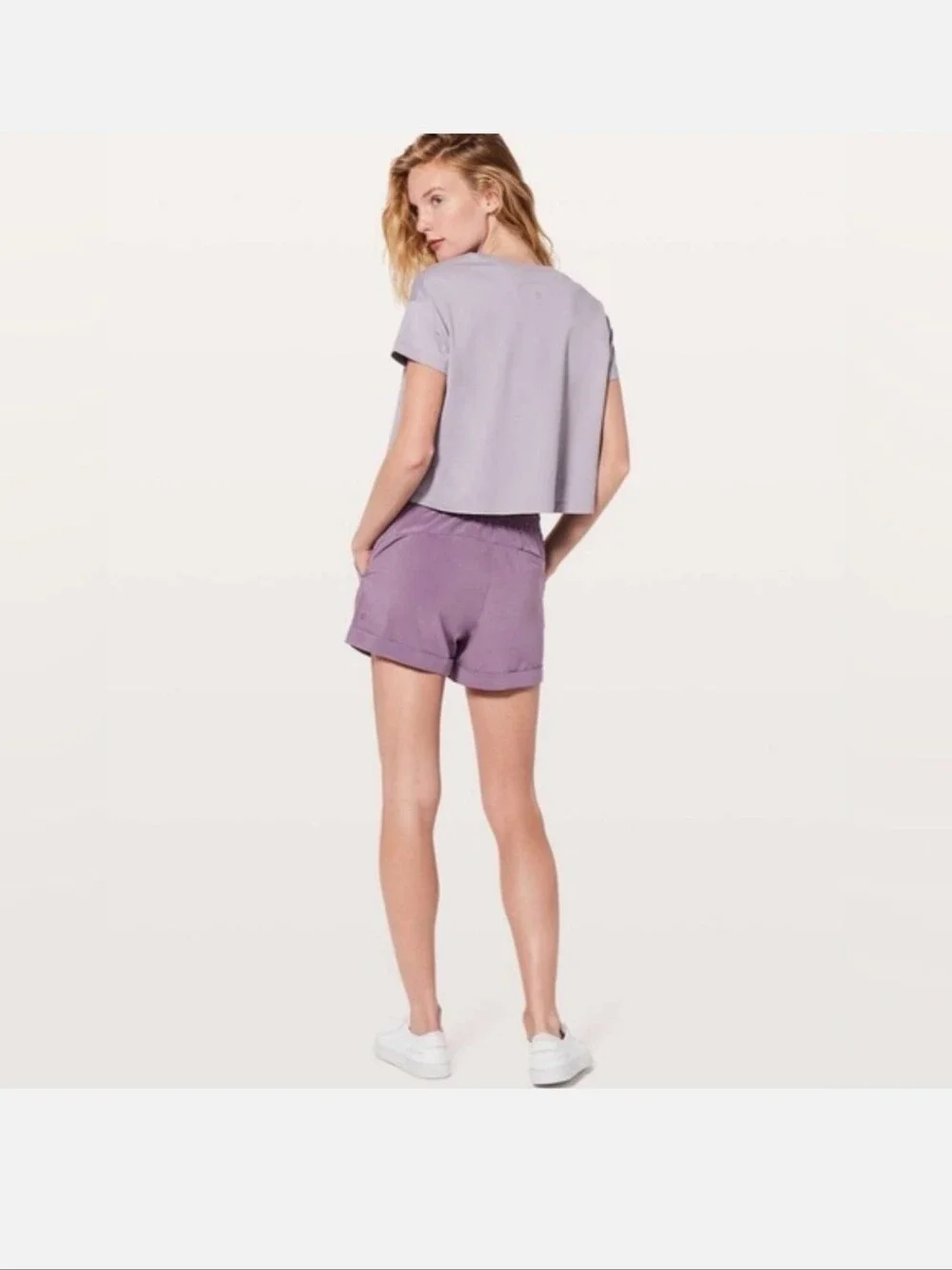 lululemon athletica Lavender Drawstring Athletic Shorts